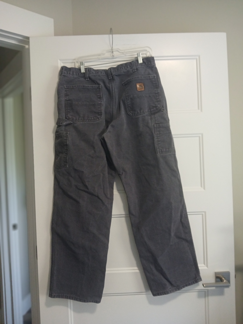 Carhartt Men's Gray Work Pants - Straight Fit